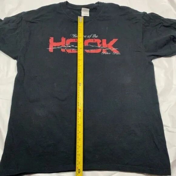 Peter Pan Beware Of The Hook T-Shirt Black Size Large Vintage - Picture 7 of 8